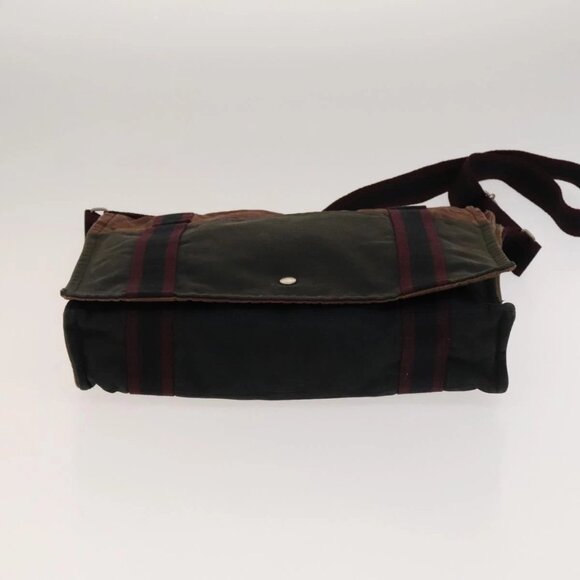 HERMES Fourre Tout Bag Canvas 2Set Black Brown Auth bs23479 - Picture 7 of 13